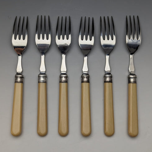 英國復古樹脂手把魚餐具 6 副套裝木盒 Cooper Brothers