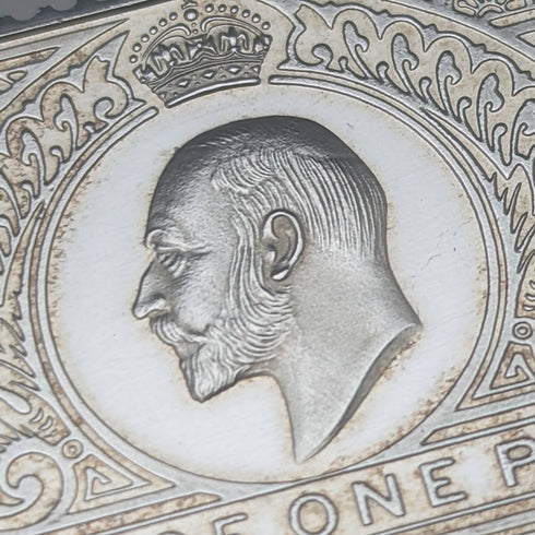 1977年 エリザベスⅡ世 戴冠25周年ジュビリー 純銀製 1ポンド切手レプリカ 32g