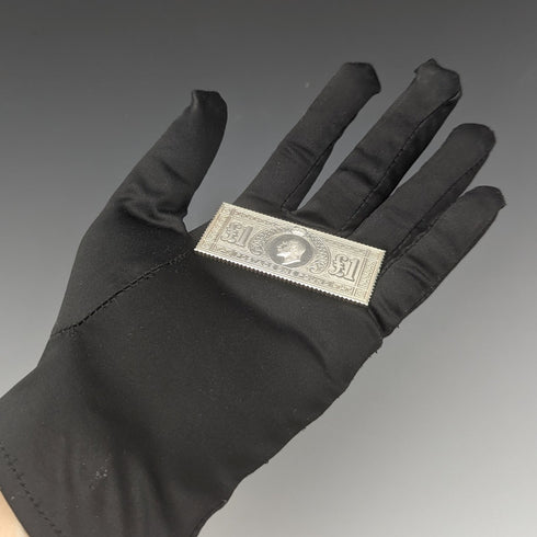 1977年 エリザベスⅡ世 戴冠25周年ジュビリー 純銀製 1ポンド切手レプリカ 32g