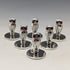 Vintage Sterling Silver Owl Shape Menu Holder Set of 6