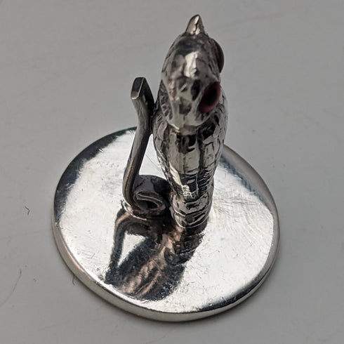 Vintage Sterling Silver Owl Shape Menu Holder Set of 6