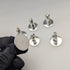 Vintage Sterling Silver Owl Shape Menu Holder Set of 6