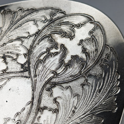 英國復古鍍銀松鼠裝飾橢圓形盤子