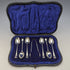 1908 British Antique 6 Sterling Silver Tea Spoons & Sugar Tongs Set in Case Atkin Brothers