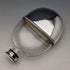 1900 British Antique Silver Plated Decorated Oval Glass Skittles Hip Flask