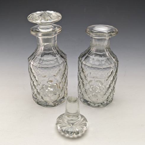 1779 British Antique Sterling Silver & Cut Glass Condiment Set Philip Freeman