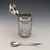 1779年 英国アンティーク 純銀&カットグラス 調味料入れセット Philip Freeman