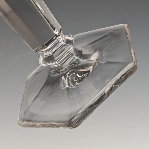 1918年 英国アンティーク ガラス製 純銀装飾 キャンドルスタンド 燭台 John Grinsell & Sons