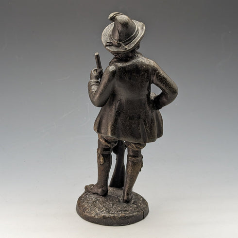 ヴィンテージ ブロンズ製 銃を持つ男性 フィギュリン