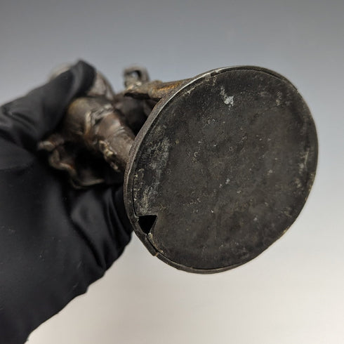 ヴィンテージ ブロンズ製 銃を持つ男性 フィギュリン