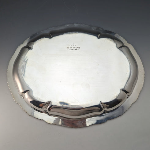 1904 British Antique Silver Plated Oval Entree Dish Elkington