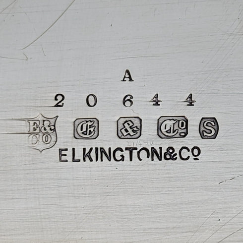 1904 British Antique Silver Plated Oval Entree Dish Elkington