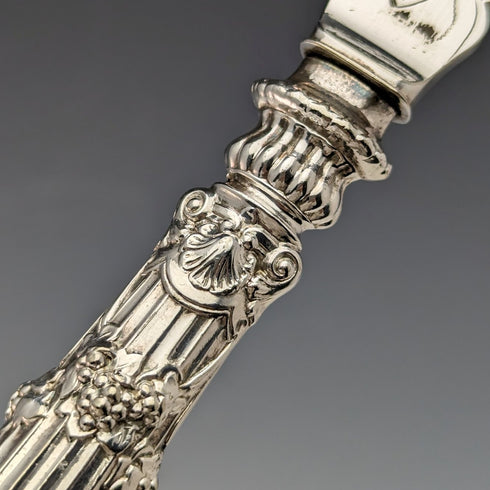 19世紀後半 英国アンティーク シルバープレート製 フィッシュカトラリー6ペアセット 木箱入り Martin & Hall