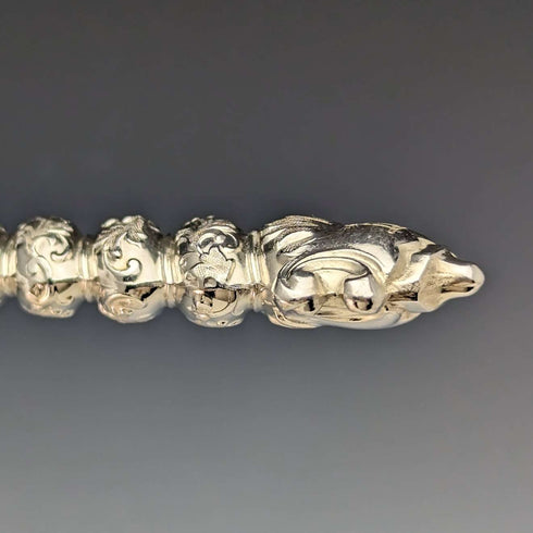 1850年頃 英国アンティーク ソリッドシルバーハンドル カトラリー12ペアセット 木箱入り Martin Hall