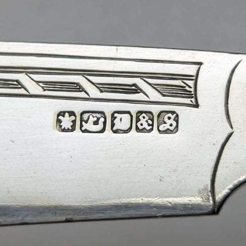 19世紀後半 英国アンティーク シルバープレート製 カトラリー12ペアセット 木箱入り Deykin & Sons
