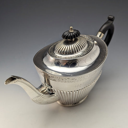 Circa 1895 British antique silver plated teapot Mappin & Webb