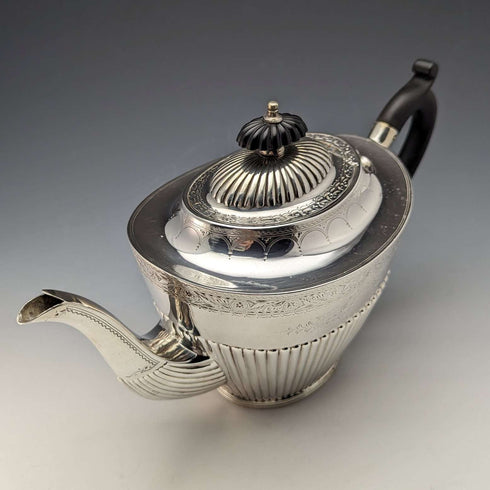 1895年頃 英国アンティーク シルバープレート製ティーポット Mappin & Webb