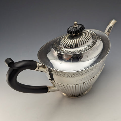 Circa 1895 British antique silver plated teapot Mappin & Webb