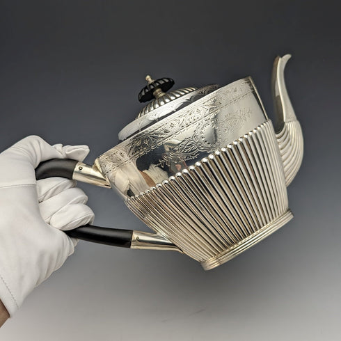 Circa 1895 British antique silver plated teapot Mappin & Webb