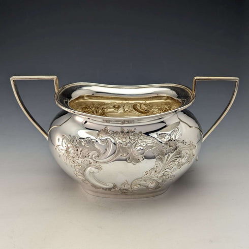 1900年頃 英国アンティーク シルバープレート製 シュガーボウル Needham, Veal&Tyzach