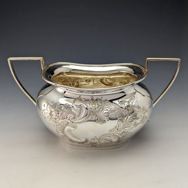 約 1900 年英國古董鍍銀糖罐 Needham、小牛肉和 Tyzach