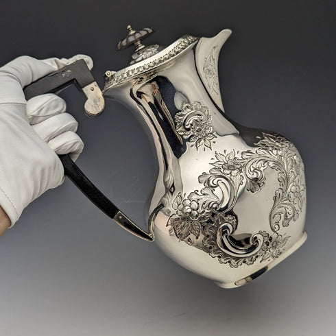 1900年頃 英国アンティーク シルバープレート製 ウォータージャグ Needham, Veal&Tyzach