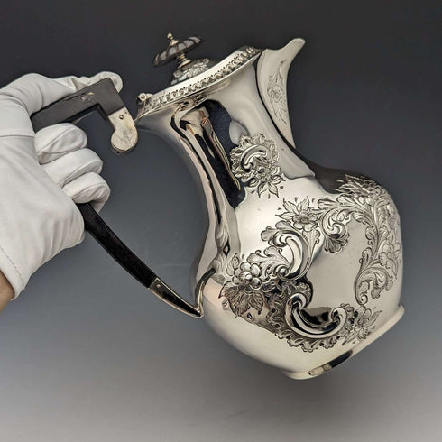 1900年頃 英国アンティーク シルバープレート製 ウォータージャグ Needham, Veal&Tyzach