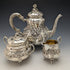 Circa 1900 German Antique 800 Silver Bachelor Teapot Set of 3 Total 762g