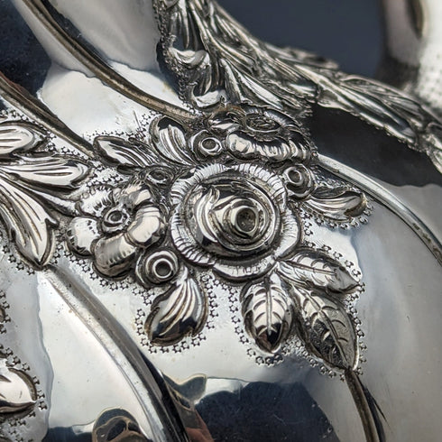 Circa 1900 German Antique 800 Silver Bachelor Teapot Set of 3 Total 762g