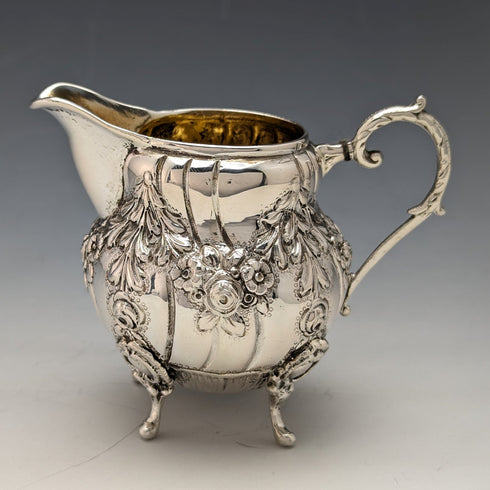 Circa 1900 German Antique 800 Silver Bachelor Teapot Set of 3 Total 762g