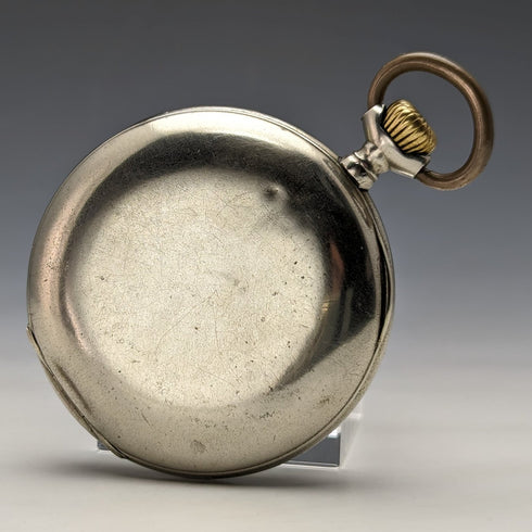 Circa 1910 Antique Omega large pocket watch Alloy case Good working condition