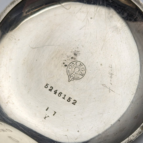 Circa 1910 Antique Omega large pocket watch Alloy case Good working condition