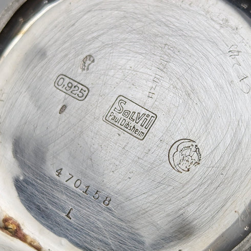 Antique Swiss SOLVIL Chronometer Pocket Watch Silver Side Open Face Good Operation