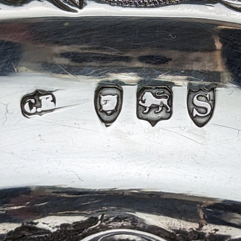 1893 年英國古董純銀精美裝飾盤 154 克查爾斯博伊頓二世