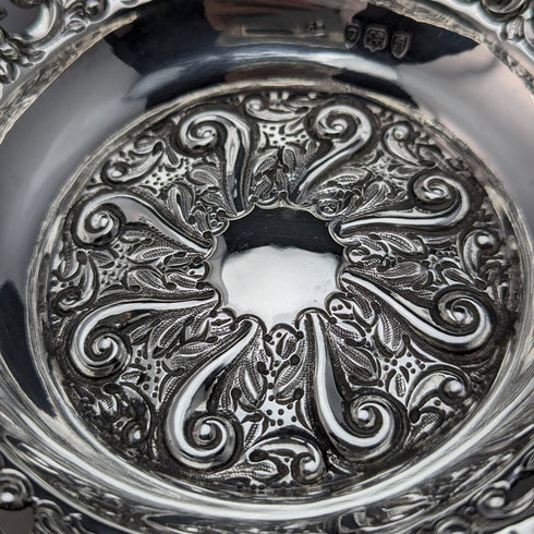 1893 年英國古董純銀精美裝飾盤 154 克查爾斯博伊頓二世