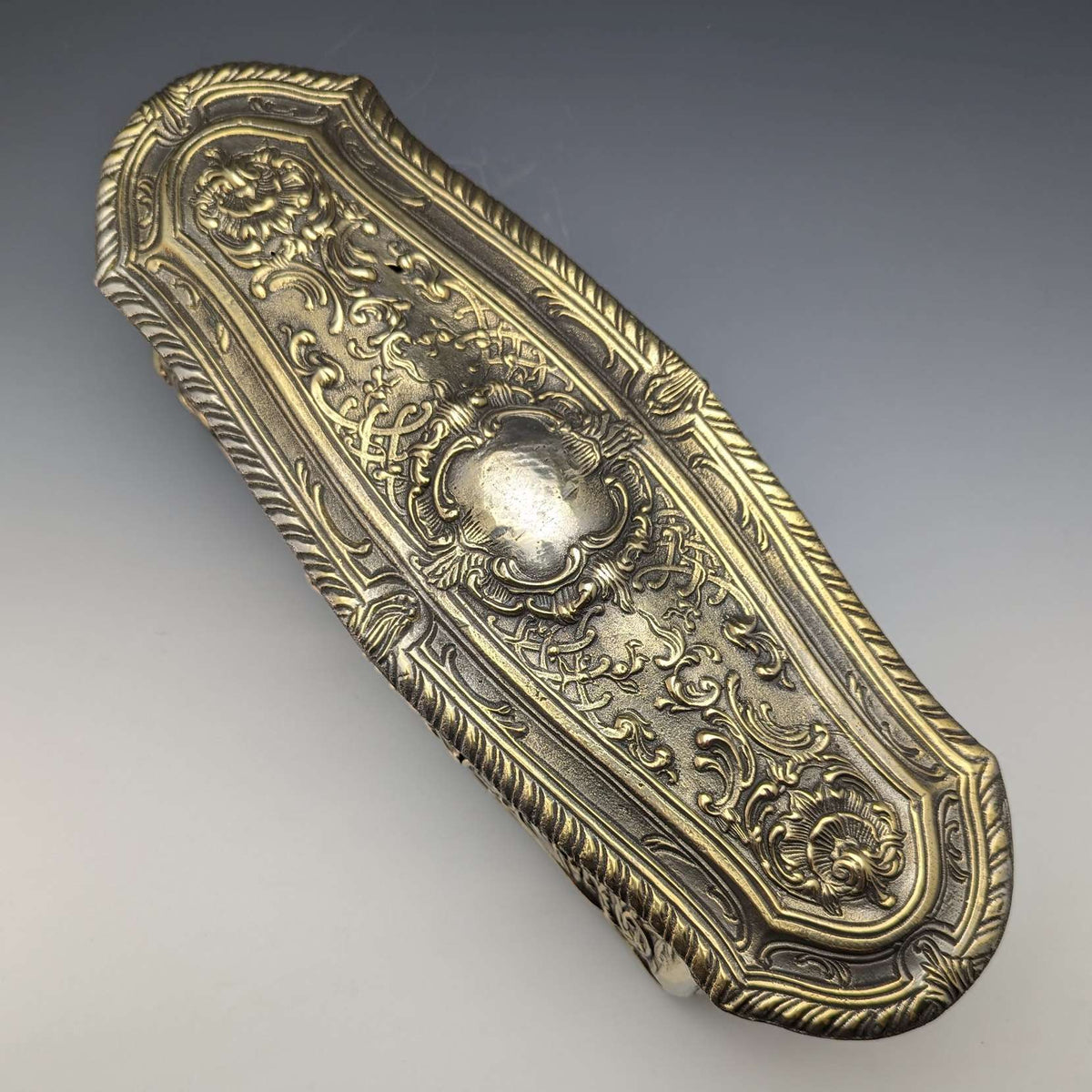 ビンテージジュエリースタンド40’s　イギリス製　アトリエ　店舗什器　金属 1904年 英国アンティーク 純銀製 大型ジュエリーボックス 1200g Henry