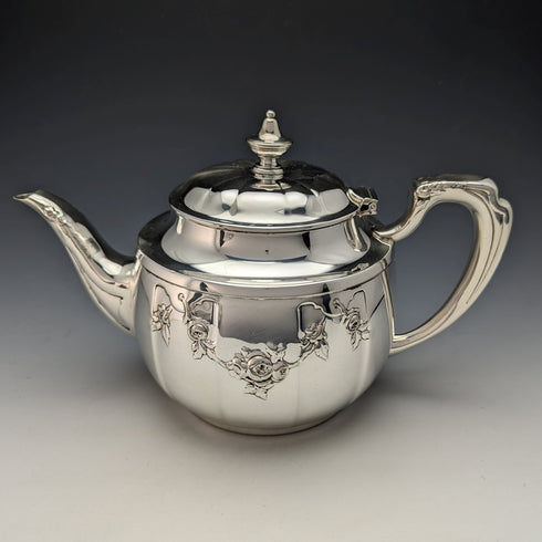 Circa 1921 British Antique Silver Plated Tea Set Elkington