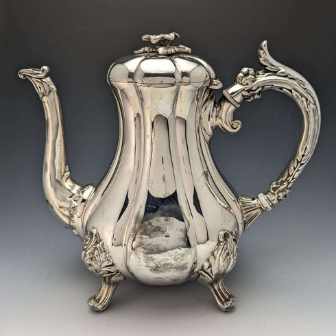 1840年頃 英国アンティーク シルバープレート製 コーヒーポット