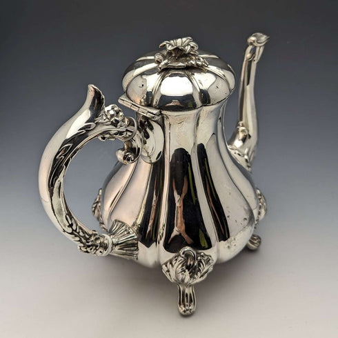 1840年頃 英国アンティーク シルバープレート製 コーヒーポット