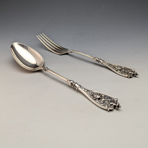 Circa 1900 Made in Germany Continental Silver Table Fork & Spoon
