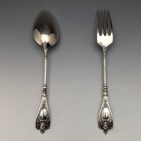 Circa 1900 Made in Germany Continental Silver Table Fork & Spoon