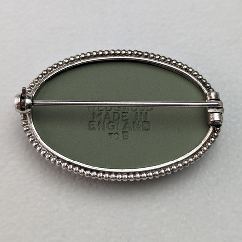 英國復古韋奇伍德綠色碧玉胸針