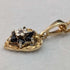 British Vintage K9 Gold & Sapphire Heart Pendant Necklace