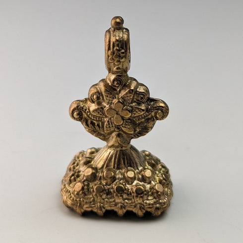 英国アンティーク 金張り製 シーリングスタンプ フォブ