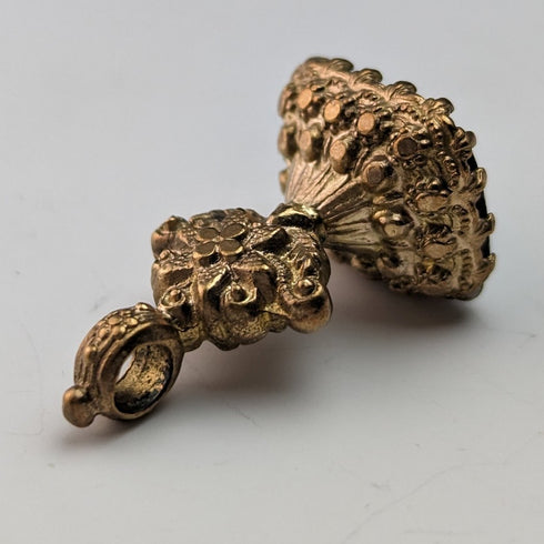 英国アンティーク 金張り製 シーリングスタンプ フォブ