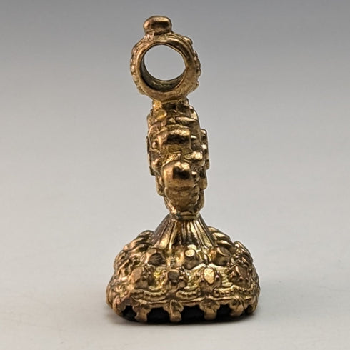 英国アンティーク 金張り製 シーリングスタンプ フォブ