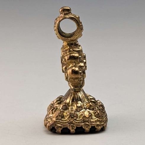 British Antique Gold Plated Sealing Stamp Fob