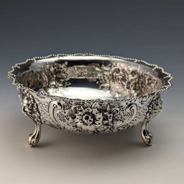 1880年 英国アンティーク 純銀製 脚付きボウル 113g Robert Harper