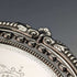 1899年 英国アンティーク 純銀製サルヴァ カードトレイ 直径22cm 315g Mappin Brothers