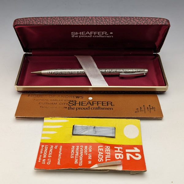 American Vintage Schafer Sterling Silver Propelled Pencil with Refill and Case